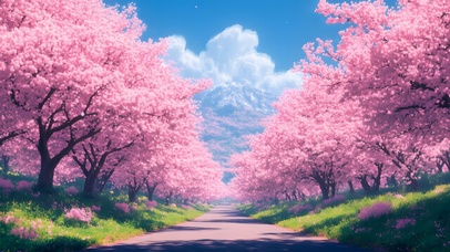 春天大自然风景桃花林05