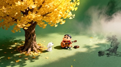 唯美光影 银杏树下弹吉他的小新