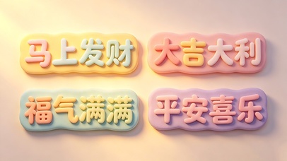 发财大吉福气平安