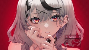 银发红眸少女