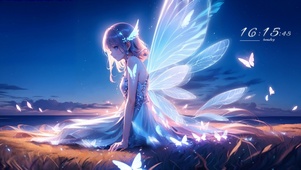 唯美荧蝶少女