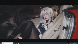 cos原神申鹤 黑丝赛车车模