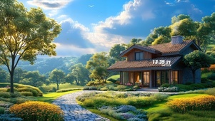 户外清新护眼房屋