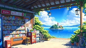 4k海边商铺