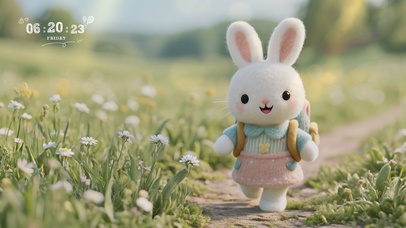 放学路上的小兔子