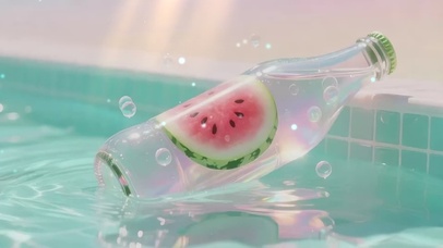 透明西瓜汽水瓶