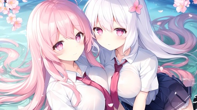 可爱桃花治愈姐妹