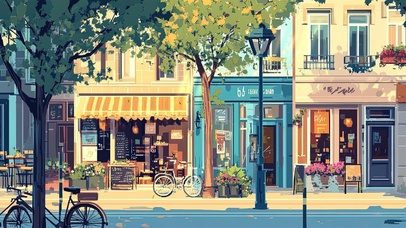 悠闲午后小商铺