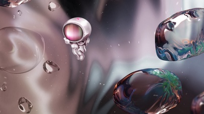 超萌可爱 太空人 漂浮  原创