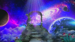 宇宙阶梯星空景色