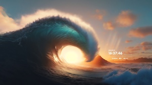 黄昏的海浪