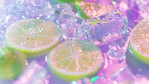 多巴胺色系清凉柠檬冰块