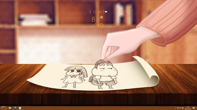 拉出小新（含音频、时钟、天气）