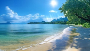 治愈清新海边风景