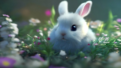 4k可爱小白兔