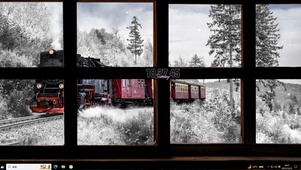 窗外雪景主题壁纸