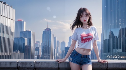 时尚性感都市少女