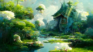 梦幻河流古屋