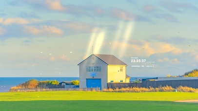 4k 治愈清新夏日海边房屋