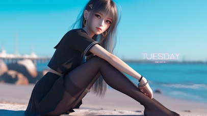 脸庞如晨曦般清新