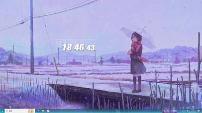 大雪少女主题