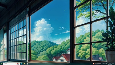 4K唯美窗外美景