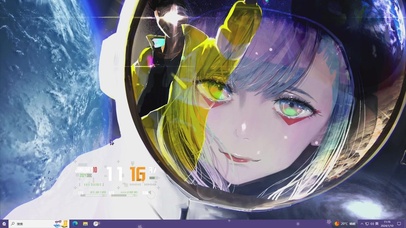 太空女孩—【主题桌面】