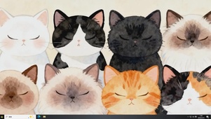 可爱一群猫咪桌面主题