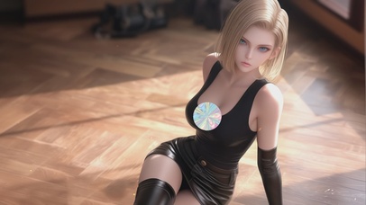 地板上可爱女孩