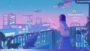 霓虹城市少女