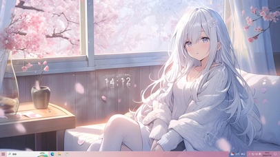 唯美樱花白发少女