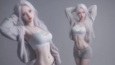 小清新护眼美女