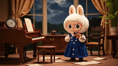 拉小提琴的拉布布