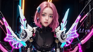 粉发机械少女
