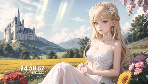 4k春日出游少女