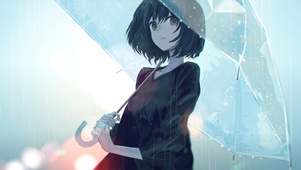 雨天动漫美女