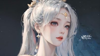 4K古风插画美女