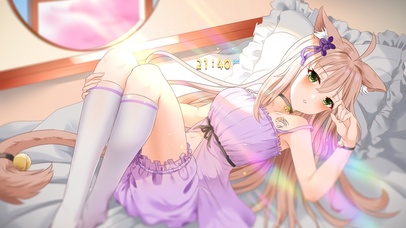 可爱房间猫耳少女