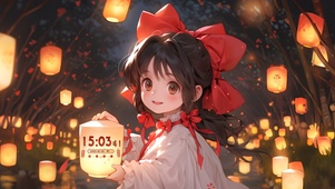 元旦女孩许个愿吧