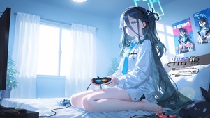 玩游戏的女孩