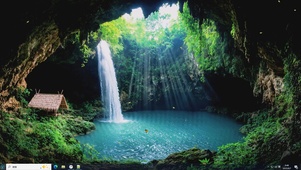 庐守蓝潭-桌面主题