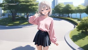 唯美公园少女