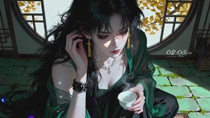 古风轻纱美人