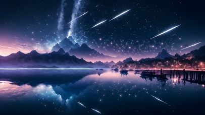 4K高清古风码头夜景壁纸