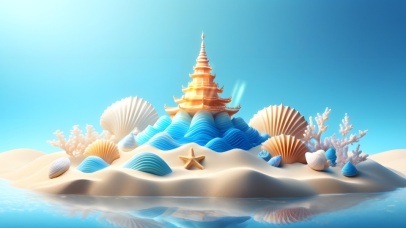 裸眼3D建模海洋仙府05