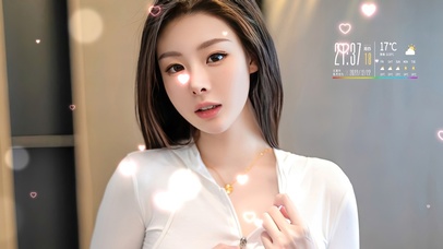 4K清纯短发美女