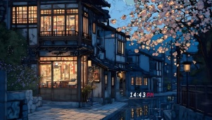 夜晚江南小巷