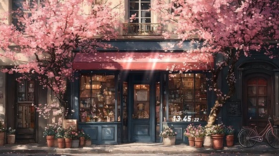 樱花街角小店