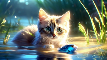 爱吃鱼的可爱猫咪2