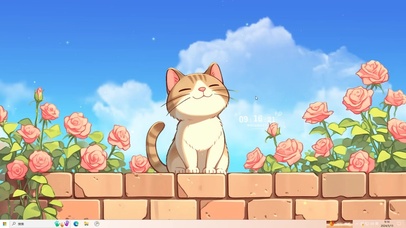 可爱猫咪夏天主题